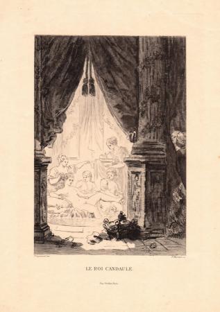 Quadro di Adolphe Potémont Martial  Le roi candaule - stampa carta 